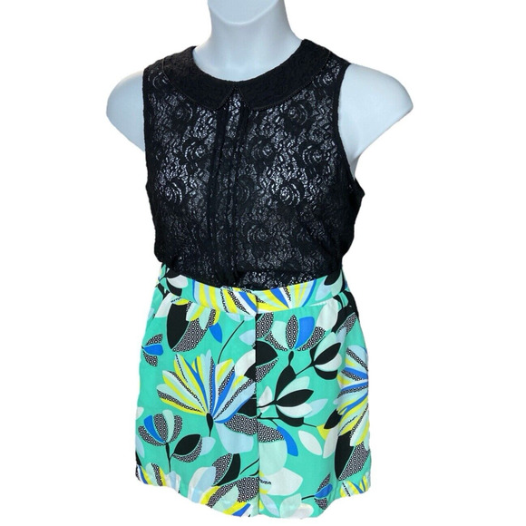 Kaari Blue Tropical Print Summer Vacation Shorts Size 8 - Picture 9 of 9